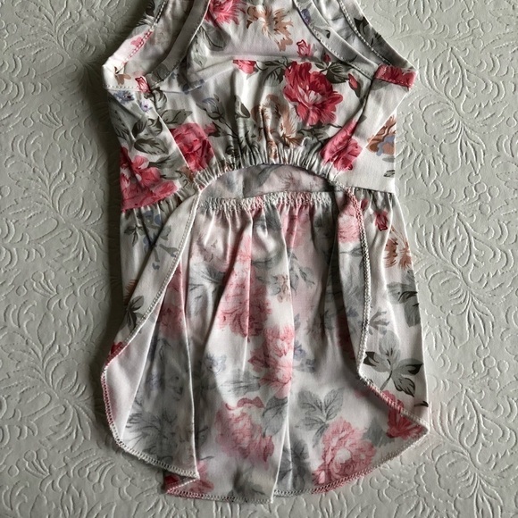 𝅺SMALL Dog or Cat Floral Summer Dress with Bow tie- NEW - Picture 7 of 10